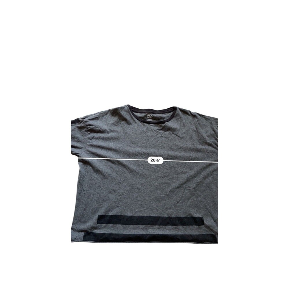 Planet by Lauren G Womens Oversize Boxy Top One Size Gray Pima‎ Minimalist Artsy - Picture 8 of 10